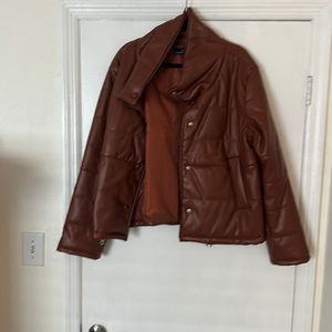 Pomander Place faux leather puffer, size L